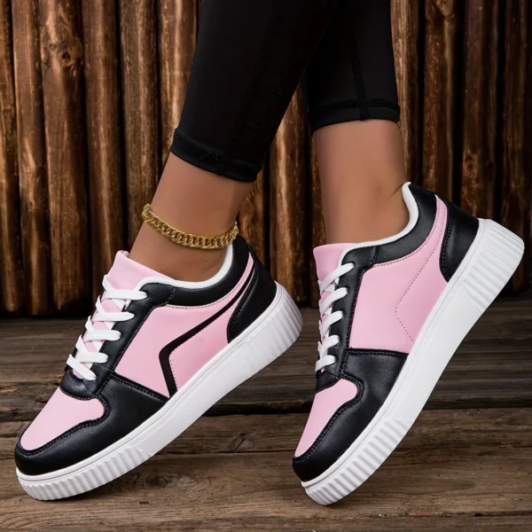 Chaussures femme légères et décontractées – Style mode à rayures, semelle à lacets et intérieur confort 3