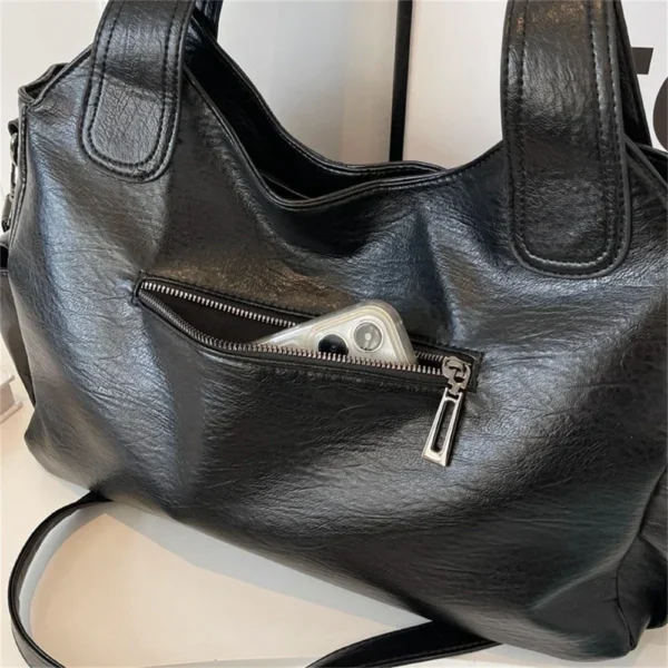 Sacs à bandoulière à compartiment intérieur souple 2025, sacs de couleurs contrastées de haute qualité pour femmes, sacs à main en Pu à fermeture éclair à la mode 6