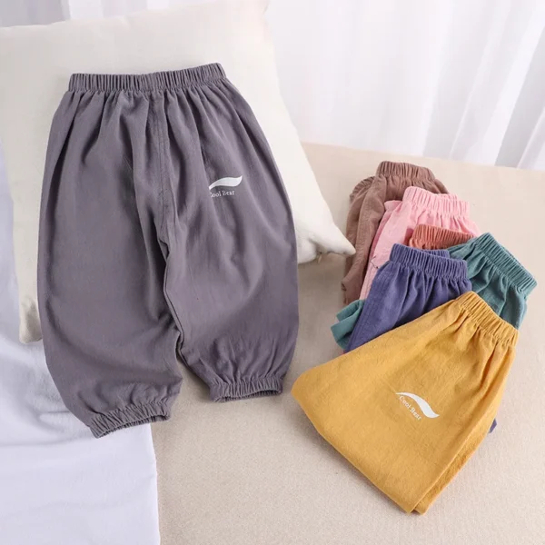 Pantalon anti-moustiques été enfant 1-5 ans – Coton et lin, unisexe 2