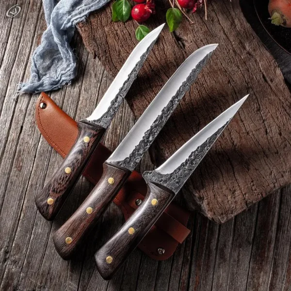Ensemble de Couteaux Forgés Professionnels – Chef, Désosseur & Boucher 2