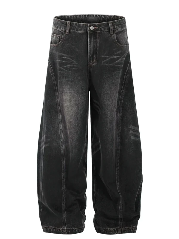 Jean Baggy Délavé Vintage Homme – Large & Style Rock Y2K 5