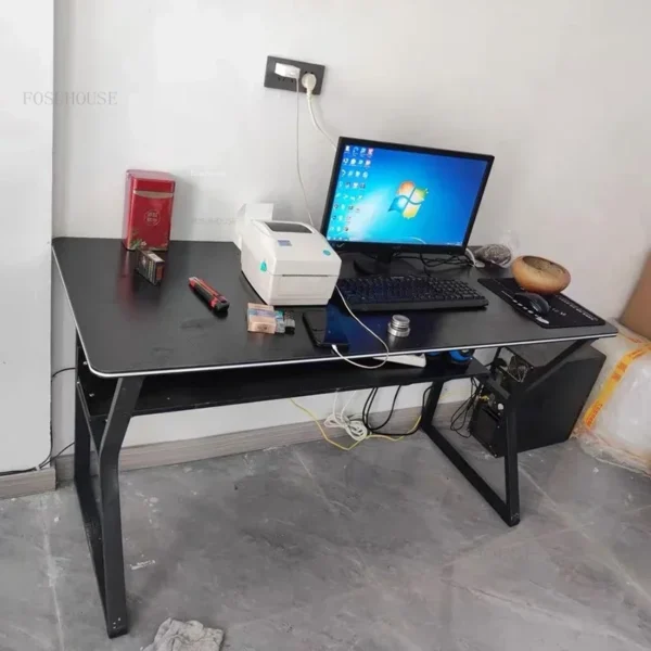 Bureaux d'ordinateur de bureau simples, établi de chambre à coucher, Tables de jeu, mobilier de bureau, bureau d'écriture et ensemble de chaises DM 5