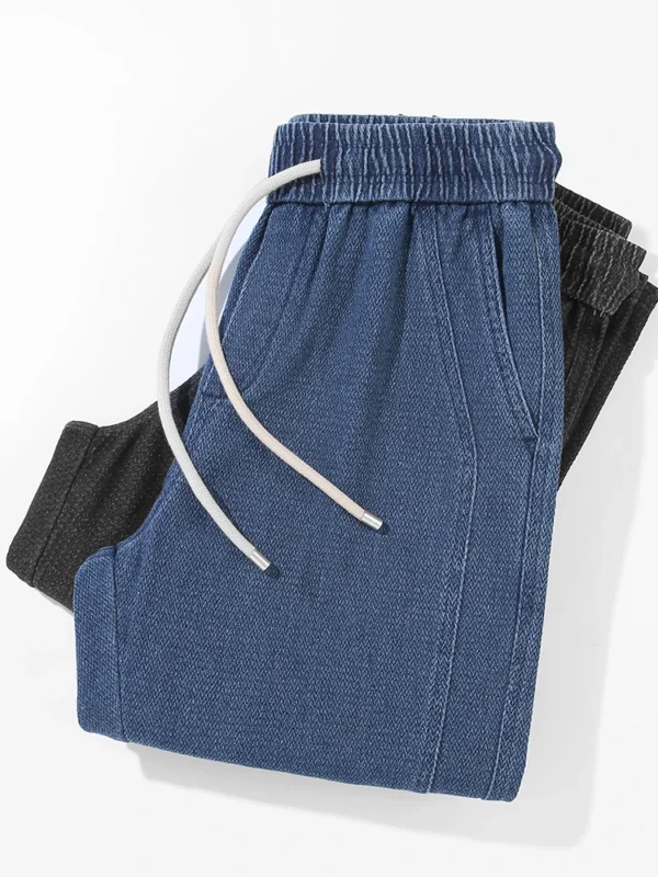 Jean Baggy Homme – Style Coréen à Taille Élastique – 4 Poches 4