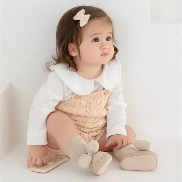 Chaussures Chaussettes Bébé Fille – Antidérapantes, Semelle Souple 3