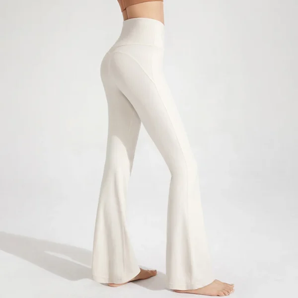 Pantalon femme taille haute évasé – Gainant, push-up hanches, yoga, fitness & course 1