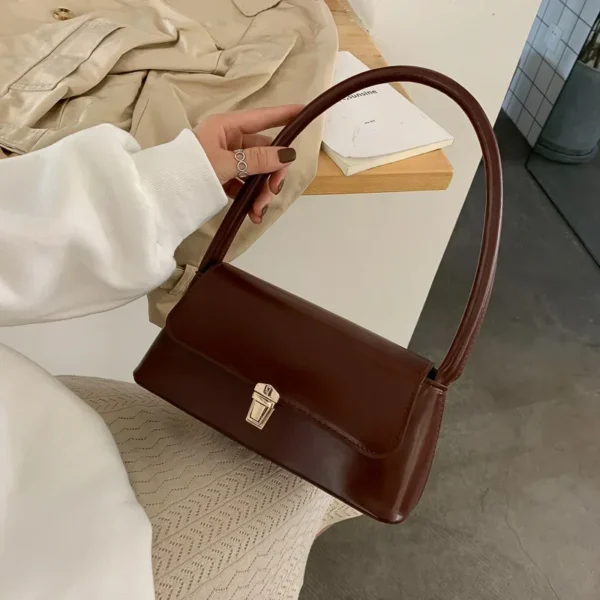 Sacs à bandoulière de marque de luxe pour femmes, Design de mode sous les bras, sac à bandoulière, sac à main et bourses de couleur unie, 2024 1