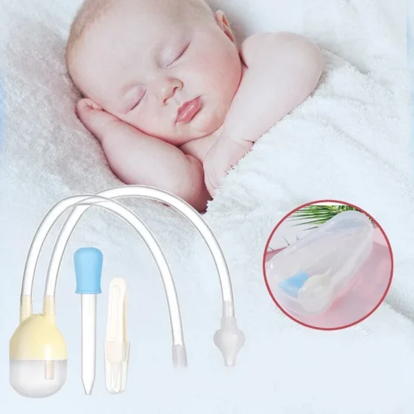 Aspirateur nasal bébé 3 pièces – Nettoyeur de nez et compte-gouttes 2