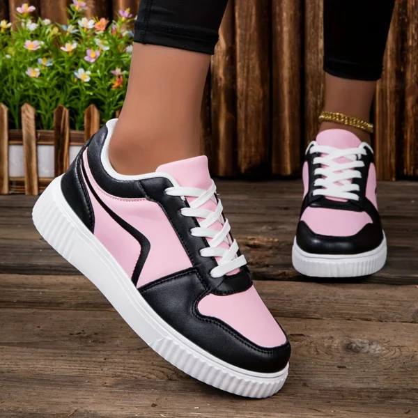 Chaussures femme légères et décontractées – Style mode à rayures, semelle à lacets et intérieur confort 4