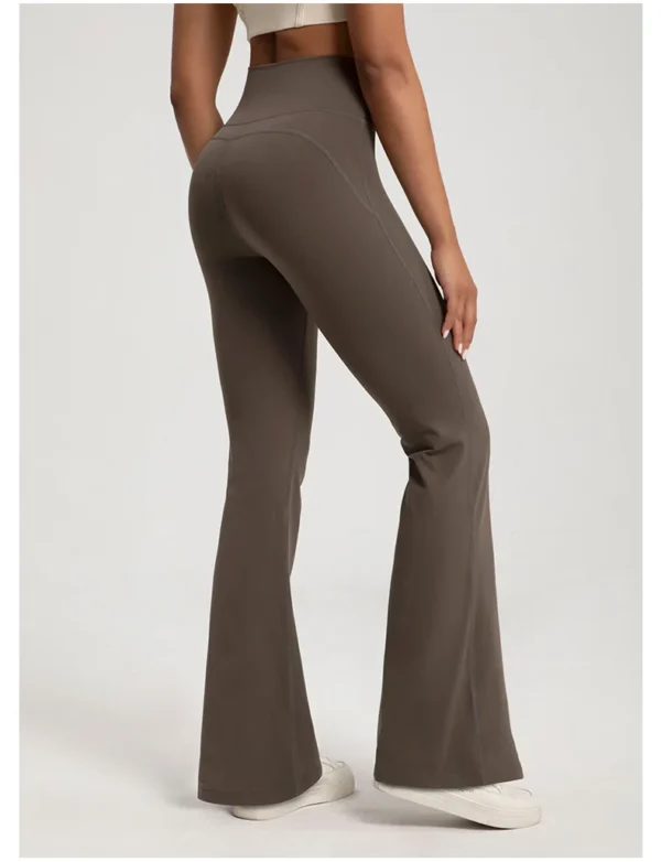 Pantalon femme taille haute évasé – Gainant, push-up hanches, yoga, fitness & course 6