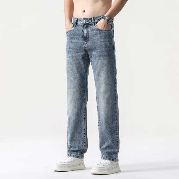 Jean Baggy Large Homme – Coupe Droite Rétro Streetwear Vintage 3