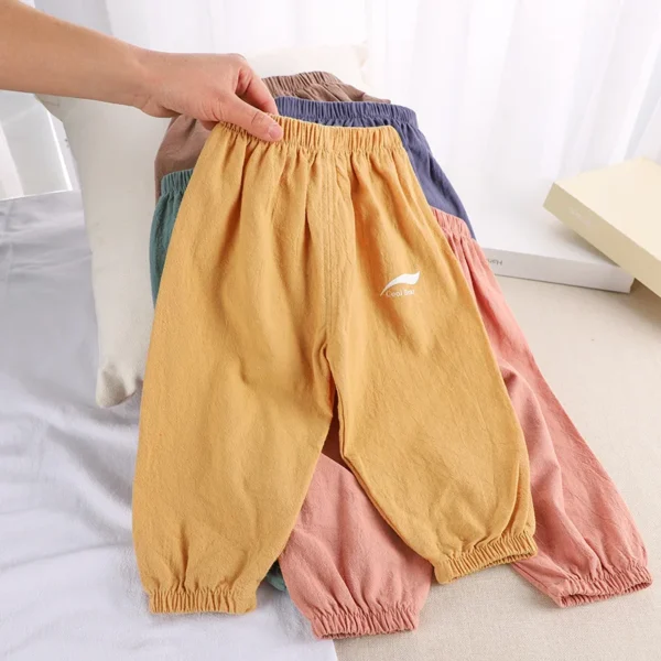 Pantalon anti-moustiques été enfant 1-5 ans – Coton et lin, unisexe 1