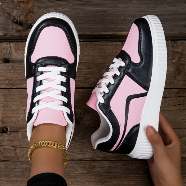 Chaussures femme légères et décontractées – Style mode à rayures, semelle à lacets et intérieur confort 1