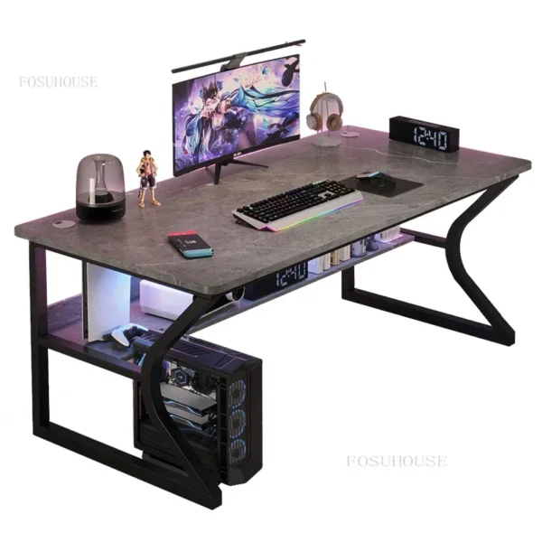 Bureaux d'ordinateur de bureau simples, établi de chambre à coucher, Tables de jeu, mobilier de bureau, bureau d'écriture et ensemble de chaises DM 2