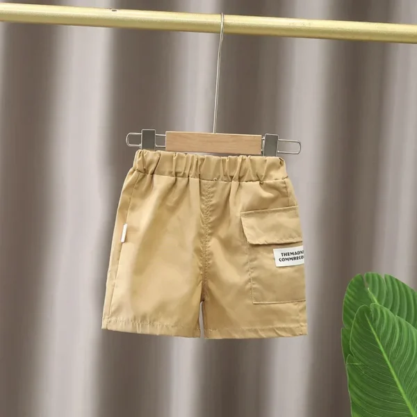 Ensemble été mère-enfant garçon – T-shirt manches courtes et short en coton 4
