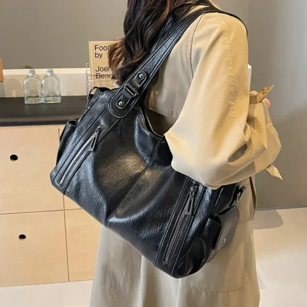 Sacs à bandoulière à compartiment intérieur souple 2025, sacs de couleurs contrastées de haute qualité pour femmes, sacs à main en Pu à fermeture éclair à la mode 2