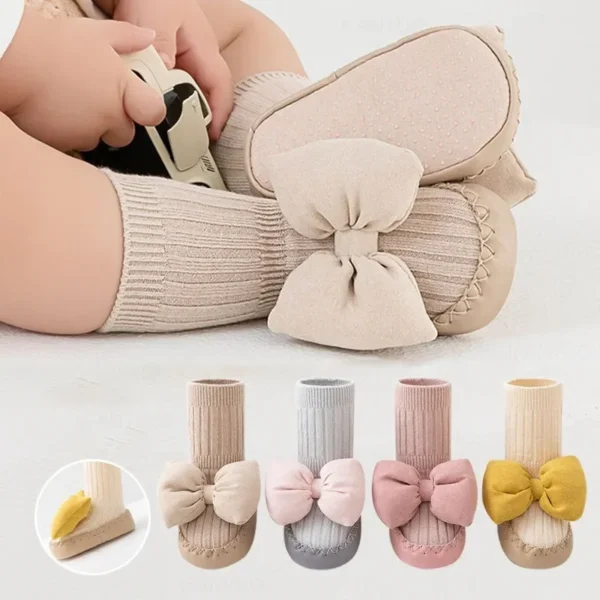 Chaussures Chaussettes Bébé Fille – Antidérapantes, Semelle Souple 1