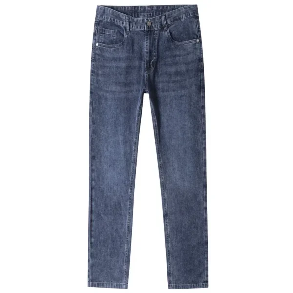 Pantalon en denim à jambe droite pour homme, jean fin, coupe élastique, été, 2024 5