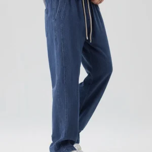 Jean Baggy Homme – Style Coréen à Taille Élastique – 4 Poches 2