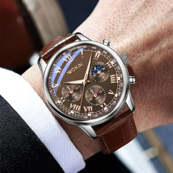 Montre homme 2024 – Quartz de luxe et décontractée, idéale en cadeau 4