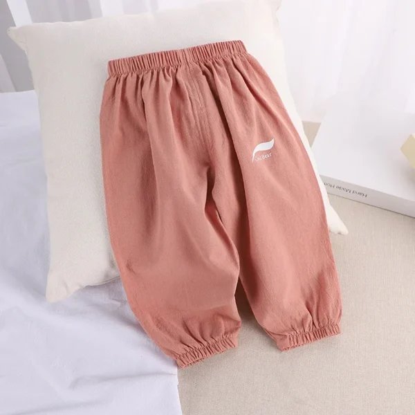 Pantalon anti-moustiques été enfant 1-5 ans – Coton et lin, unisexe 4