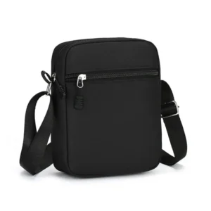 Sac banane homme en Oxford – Mini sac de téléphone portable durable, couleur noire 1