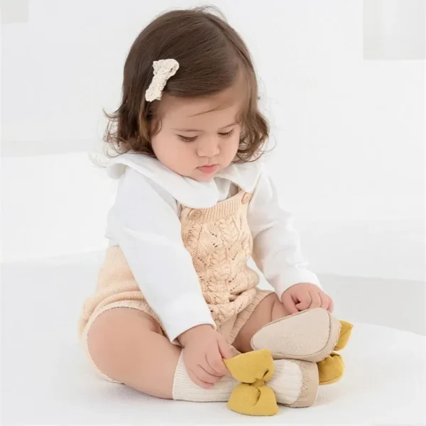 Chaussures Chaussettes Bébé Fille – Antidérapantes, Semelle Souple 2