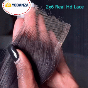 Phashion Kim K 2x6 suisse réel Hd dentelle fermeture droite vague de corps profonde partie centrale brésilienne Remy 100% cheveux humains pour les femmes noires 2