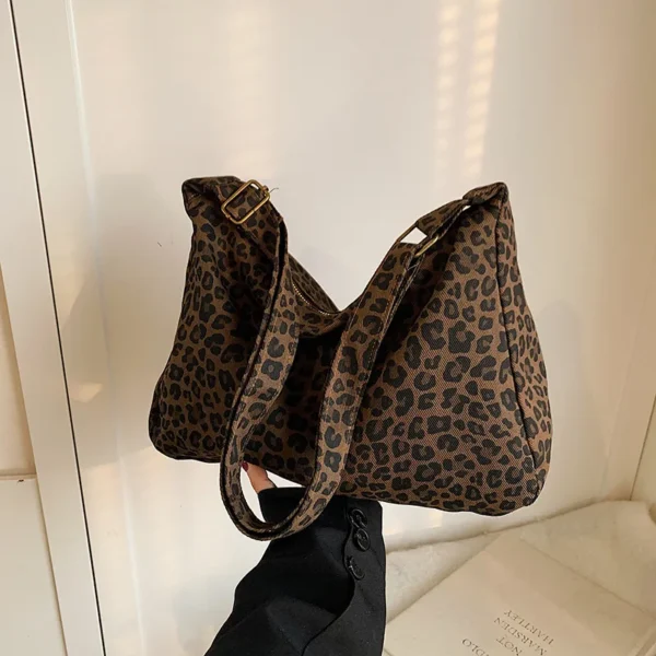 Sac fourre-tout imprimé léopard pour femmes, sac à bandoulière léger de grande capacité, sac à bandoulière réglable pour un usage quotidien 2025 1
