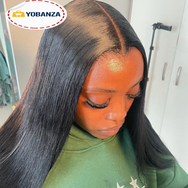 Phashion Kim K 2x6 suisse réel Hd dentelle fermeture droite vague de corps profonde partie centrale brésilienne Remy 100% cheveux humains pour les femmes noires 5