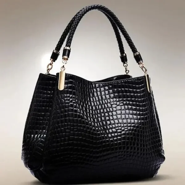 Sac pour femme grande capacité fourre-tout trajet quotidien sac à bandoulière pour femme imprimé Crocodile visage brillant sac à main Shopping sacs à main pour femmes 1