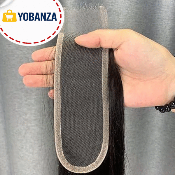 Phashion Kim K 2x6 suisse réel Hd dentelle fermeture droite vague de corps profonde partie centrale brésilienne Remy 100% cheveux humains pour les femmes noires 3