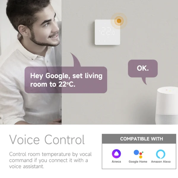 Thermostat Beok Tuya Zigbee – chauffage au sol programmable 3