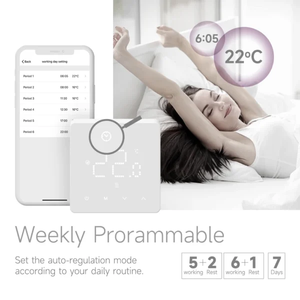 Thermostat Beok Tuya Zigbee – chauffage au sol programmable 5