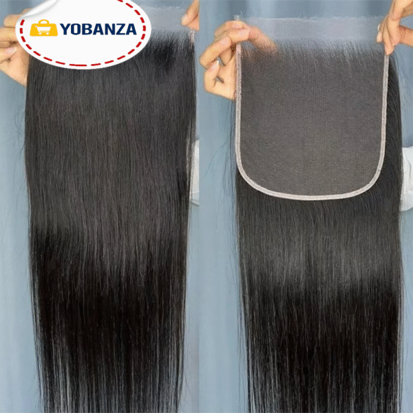Phashion HD 5x5 6x6 7x7 dentelle fermeture droite pré plumé suisse 13x4 13x6 pleine frontale seulement noir naturel 100% Remy cheveux humains 4