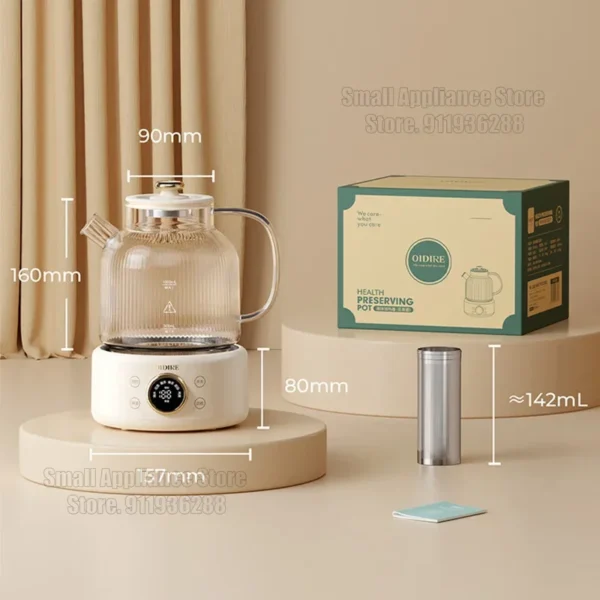 Bouilloire électrique OIDIRE 1L – pot santé verre, thé & soupe 6