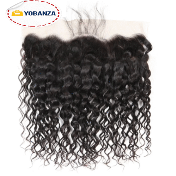 Phashion vague d'eau 13x4 dentelle frontale transparente suisse 4 × 4 fermeture pré plumée oreille à oreille cheveux humains brésiliens pour les femmes noires