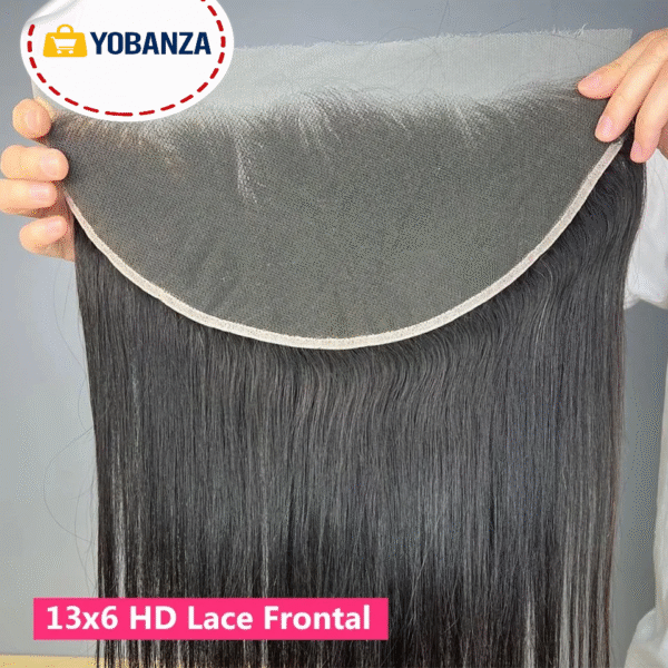 Phashion HD 5x5 6x6 7x7 dentelle fermeture droite pré plumé suisse 13x4 13x6 pleine frontale seulement noir naturel 100% Remy cheveux humains 2