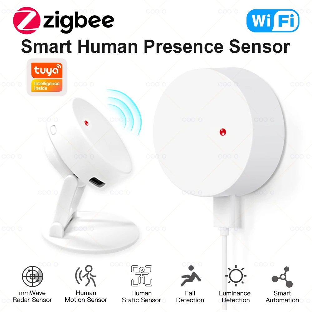 Capteur de présence humaine Tuya WiFi/Zigbee – détecteur PIR radar 1
