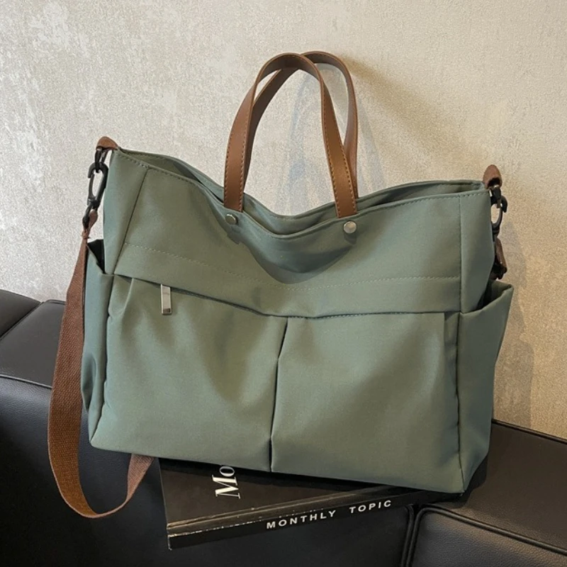 Sac à main élégant en Nylon, poches multiples, grande capacité, fourre-tout pour femmes, sac à bandoulière léger et décontracté, Shopping quotidien 1