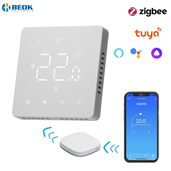 Thermostat Beok Tuya Zigbee – chauffage au sol programmable 1