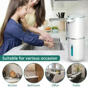 Xiaomi – distributeur automatique de savon en mousse P11, 380ML, pour salle de bains, Machine à laver les mains intelligente avec chargement USB, matériau ABS blanc 2