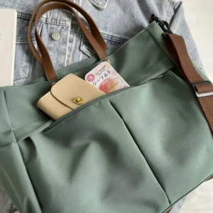 Sac à main élégant en Nylon, poches multiples, grande capacité, fourre-tout pour femmes, sac à bandoulière léger et décontracté, Shopping quotidien 2