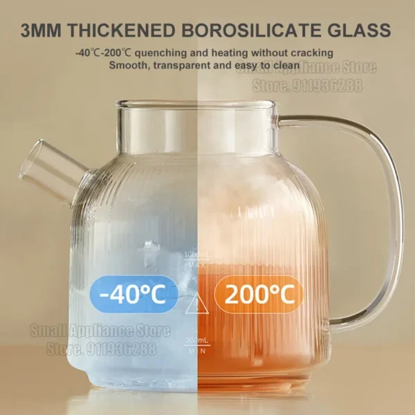 Bouilloire électrique OIDIRE 1L – pot santé verre, thé & soupe 4
