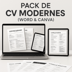Pack de CV Modernes (Word & Canva)